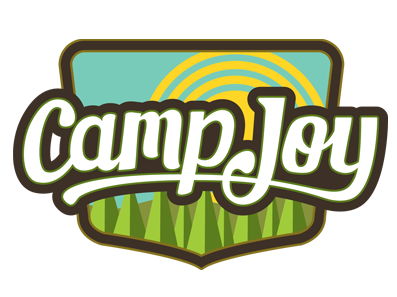 Camp Joy logo (complete) badge camp camp joy campy custom illustrator logo national parks outdoor outdoors parks retro seal summer summer camp type typography vector vintage