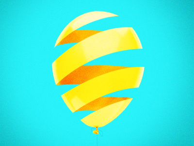 Escher Balloon balloon illustration peeling photoshop. yellow yellow balloon