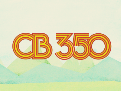 CB 350 typography type numbers cb 350 honda motorcycle landscape