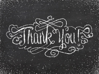 Thank You! chalk chalkwall hand drawn thank you type typography