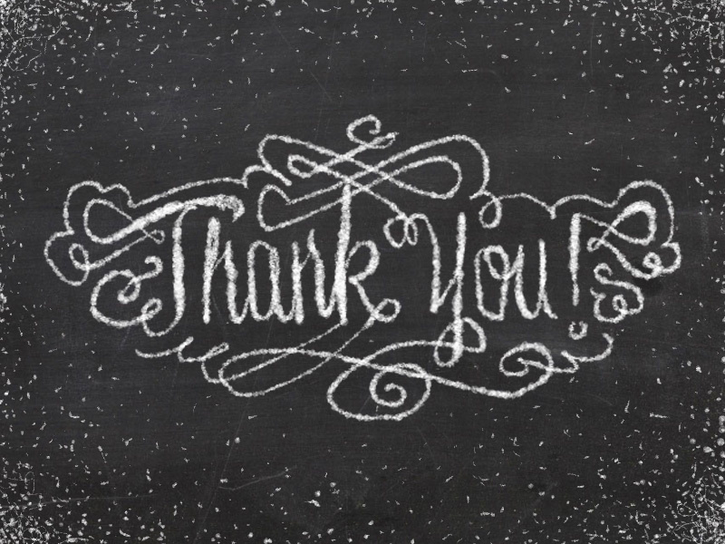 Thank You! chalk type typography hand drawn chalkwall thank you