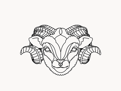 Hashem Tattoo pt. 1 design flash horn horns illustration illustrator lamb ram sheep symbolic tattoo