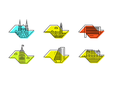 Illustrations of São Paulo - BR city city illustration flat illustration places stroke stroke illustration vector
