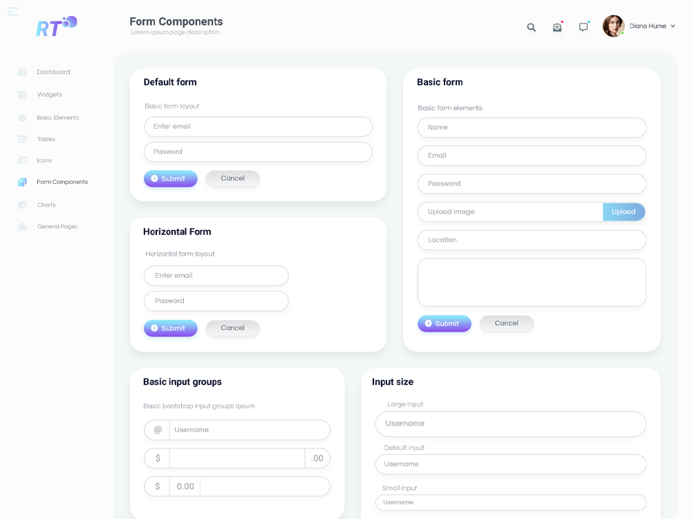 Web Elements , Input Elements , From Style By Ali Ahmadi On Dribbble