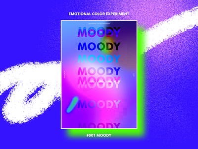 Emotional color experiment #001 Moody color emotion experiment feelings moody poster typhography