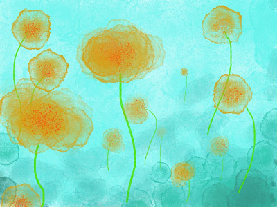 Maybe Flowers abstract design illustration procreate