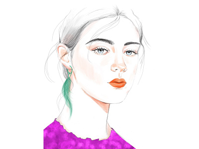 Girl 01 abstract design fashion illustration lady procreate women