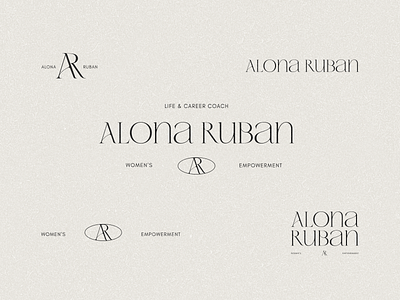 Logo for Alona Ruban coach for women branding graphic design logo typography