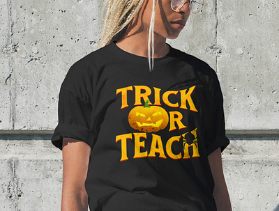 Funny Halloween Trick or Teach Relaxed Fit T-Shirt apparel fashion gift halloween women