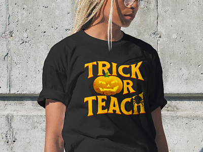 Funny Halloween Trick or Teach Relaxed Fit T-Shirt