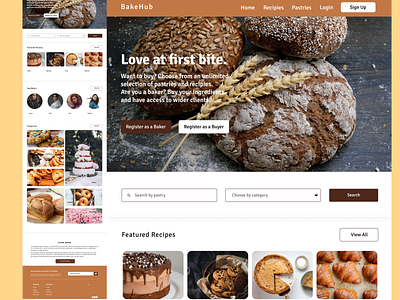 Bakery Website bakery design figma website