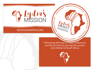 Lydias Mission Branding business cards stickers tags