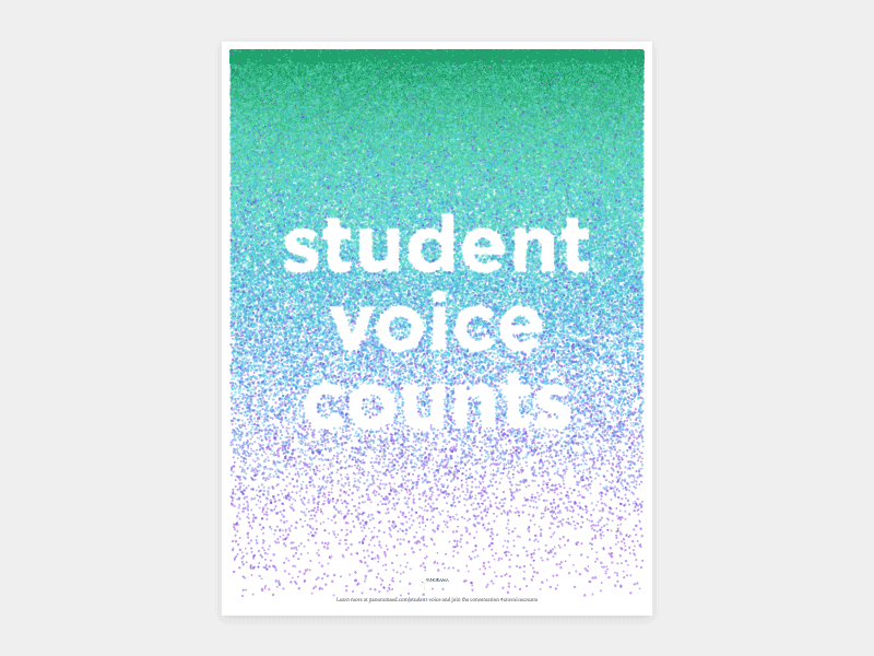 Student Voice Counts design poster visualization