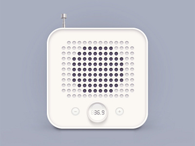 Radio App Icon app icon radio white