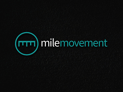 Mile Movement Logo logo mark mile non profit