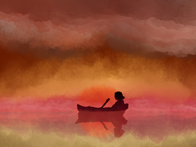 Adrift art creepy design digital art digital painting drawing graphic design illustration lonely original painting sad