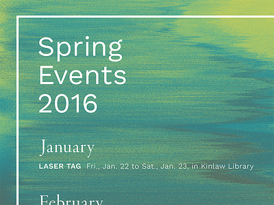 spring events and pixels asbury garamond display long tags pixel sorting posters texture wip work sans