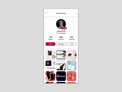 Daily UI Challenge #006 - User Profile design ui