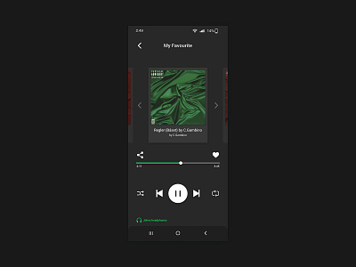 Daily UI Challenge #009 - Music Player design ui