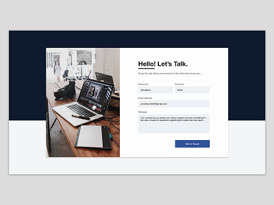 Daily UI Challenge #028 - Contact Us design ui