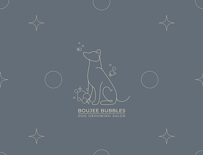 Boujee Bubbles Dog Grooming animals branding dog graphic design lineart logo