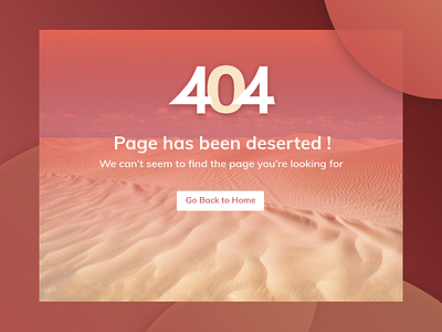 404 Error Page Design Concept 404 error blank page dessert error page not found