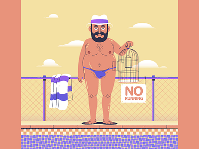 Budgie Smuggler after effects animated gif cartoon character animation character design flat illustration loop vector
