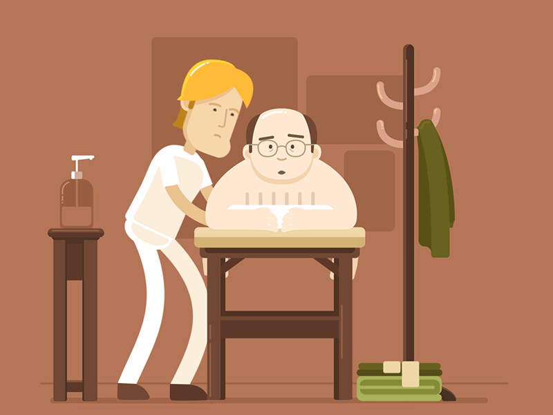 Seinfeld Fan Gif - George Gets a Massage after effects animated gif george costanza seinfeld the massage vector