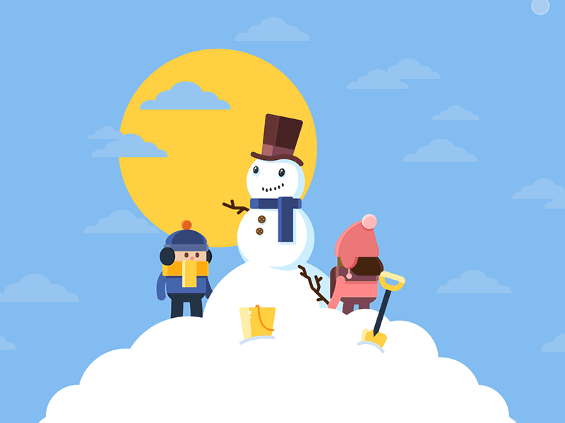 Santa Snowman animated gif character animation character design christmas kids santa vector xmas