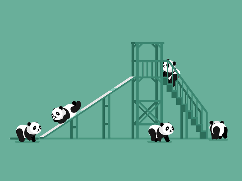 Baby Panda Slide by Chris Phillips on Dribbble