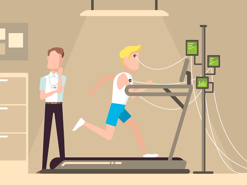 Onlife Health Runner after effects animated gif loop run cycle vector