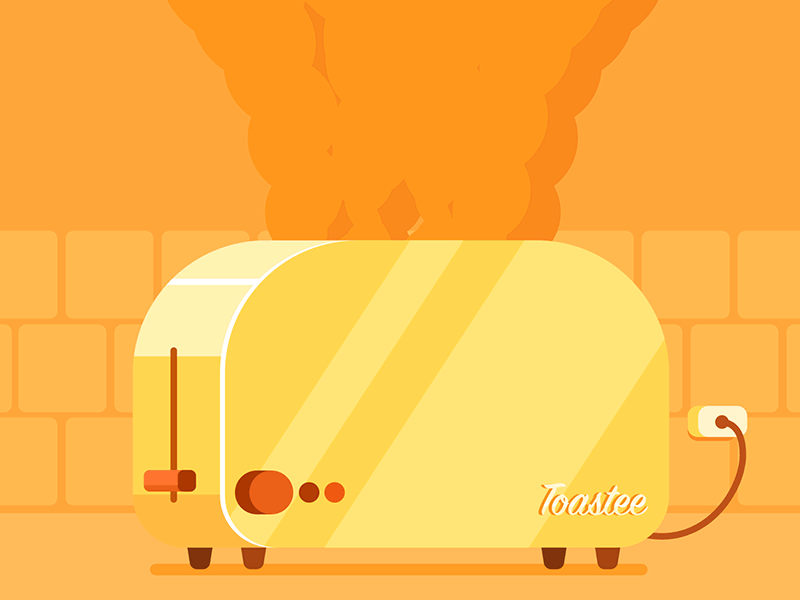 Burnt Toast animated gif food gif loop toast vector