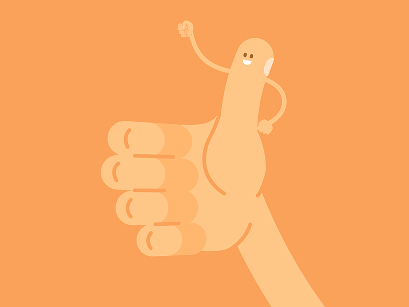 Thumbs Up animated gif character gif loop vector