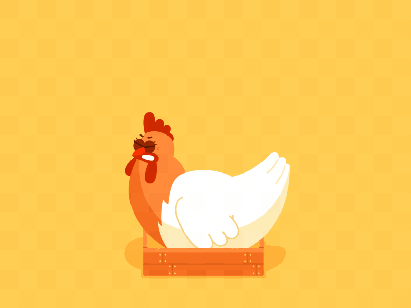 Chicken S**t animated gif cartoon character chicken flat hen poop vector