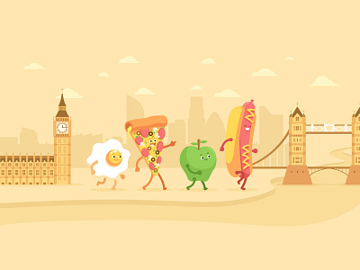 Apple - Today Tab - Movesum #3 apple character character design egg food hotdog junk food pizza