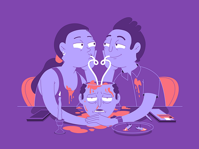 Cannibals after effects animated gif cartoon character character animation character design gif illustration loop vector