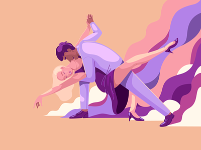 Dancers illustration vector