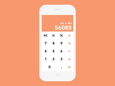 Daily UI Challenge #004 - Calculator 004 app calculator challenge dailyui input numbers simple solid