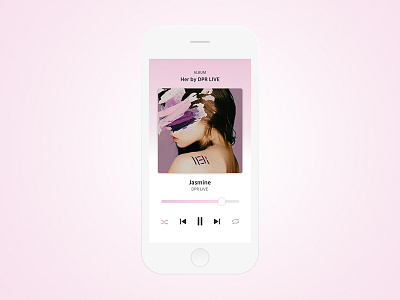 Daily UI Challenge #009 - Music Player 009 challenge daily ios mobile music pink player simple ui