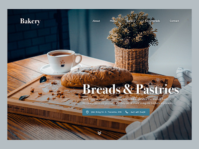 Bakery bakery bread concept design shop simple ui web