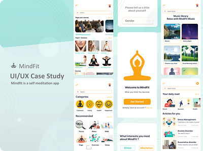 UI/UX Case Study: MindFit mobile Application casestudy figma illustration mindfit uiux