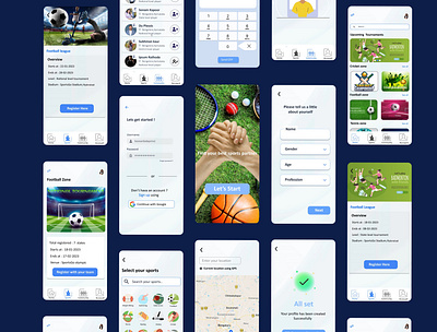 SportsGo : Sports Community mobile application app design figma illustration sports community uiux