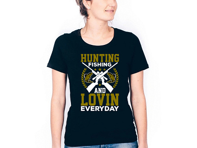Hunting and Fishing T-shirt Design design fishing t shirt graphic design hunting t shirt retro vintage t shirt t shirt design typography