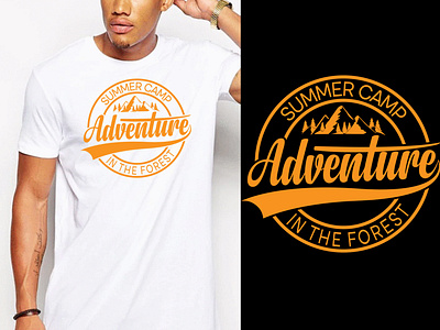 Adventure Camping Minimalist T-shirt design