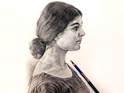 Portrait sketch - 6 | Portrait of a girl art drawing fineart pencil drawing pencil sketch portrait portrait art