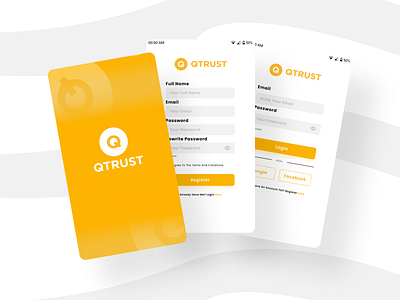 STUDY CASE II QTRUST UI DESIGN app design illustration ui uiux ux vector