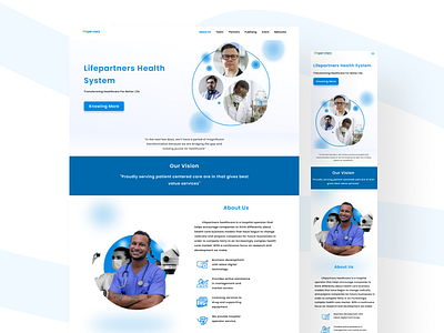 Exploration Design II Lifepartner Health System Landing page UI app design graphic design illustration ui uiux ux vector