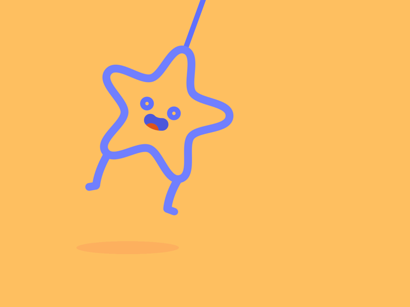 Swinging Star ⭐️ animation gif loop star