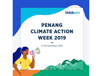 Penang Climate Action Week 2019 character character design climate change colors design drawing flatdesign girl graphic illustration love malaysia nature popup vector
