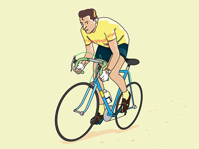 Fausto Coppi colour cycle cycling fausto coppi graphic graphic design illustration legend tour de france